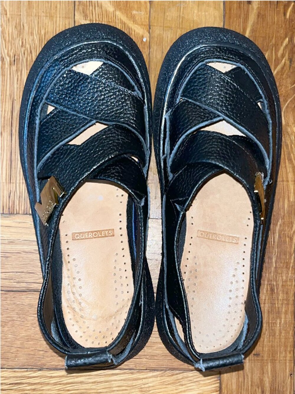 Black Semi-Open Sandal Shoes size Asian 225-US 5.5